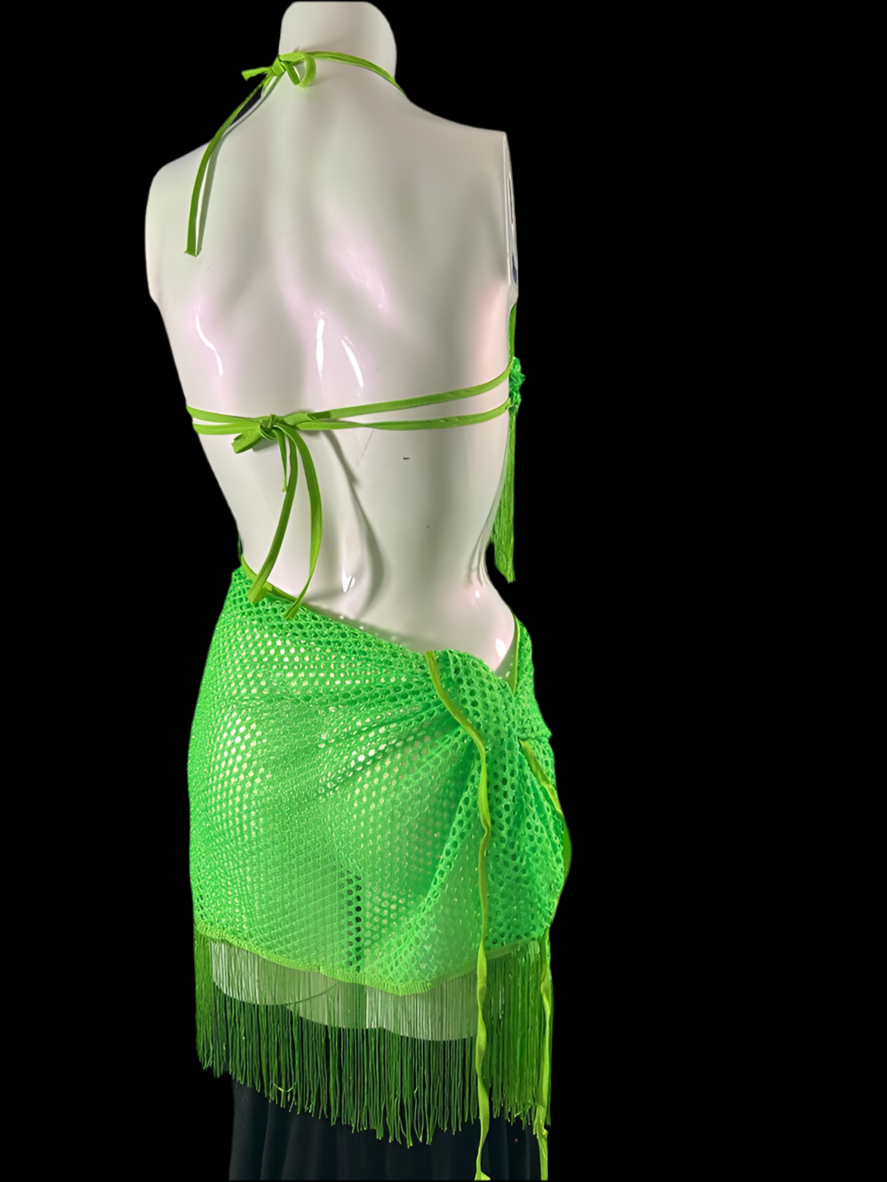 Nuisette tricoter a la main Ensemble verte pomme