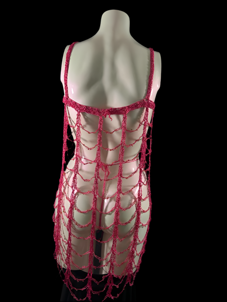 Nuisette tricoter a la main rose