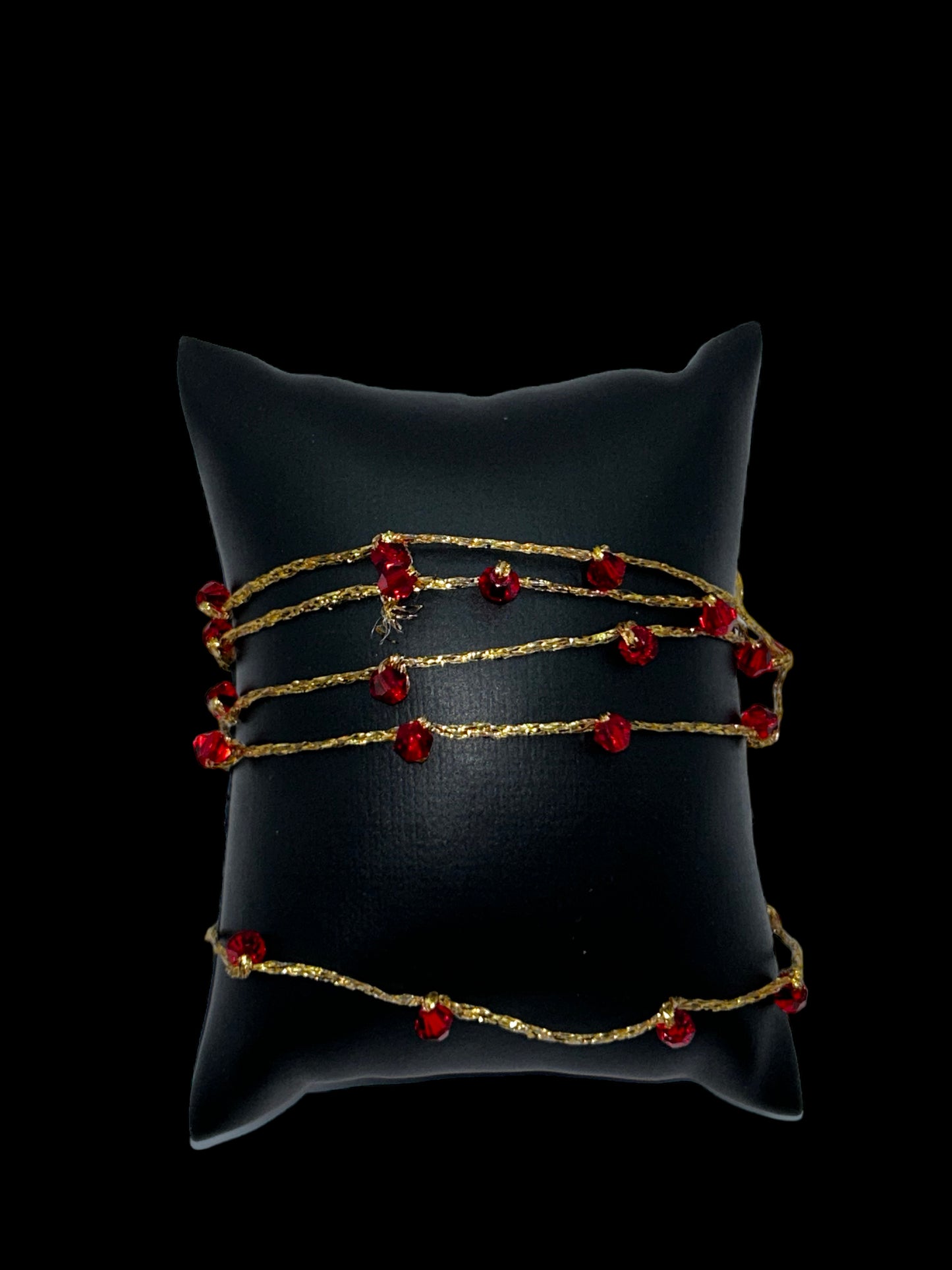 Baya fil d’or rouge en perles de culture