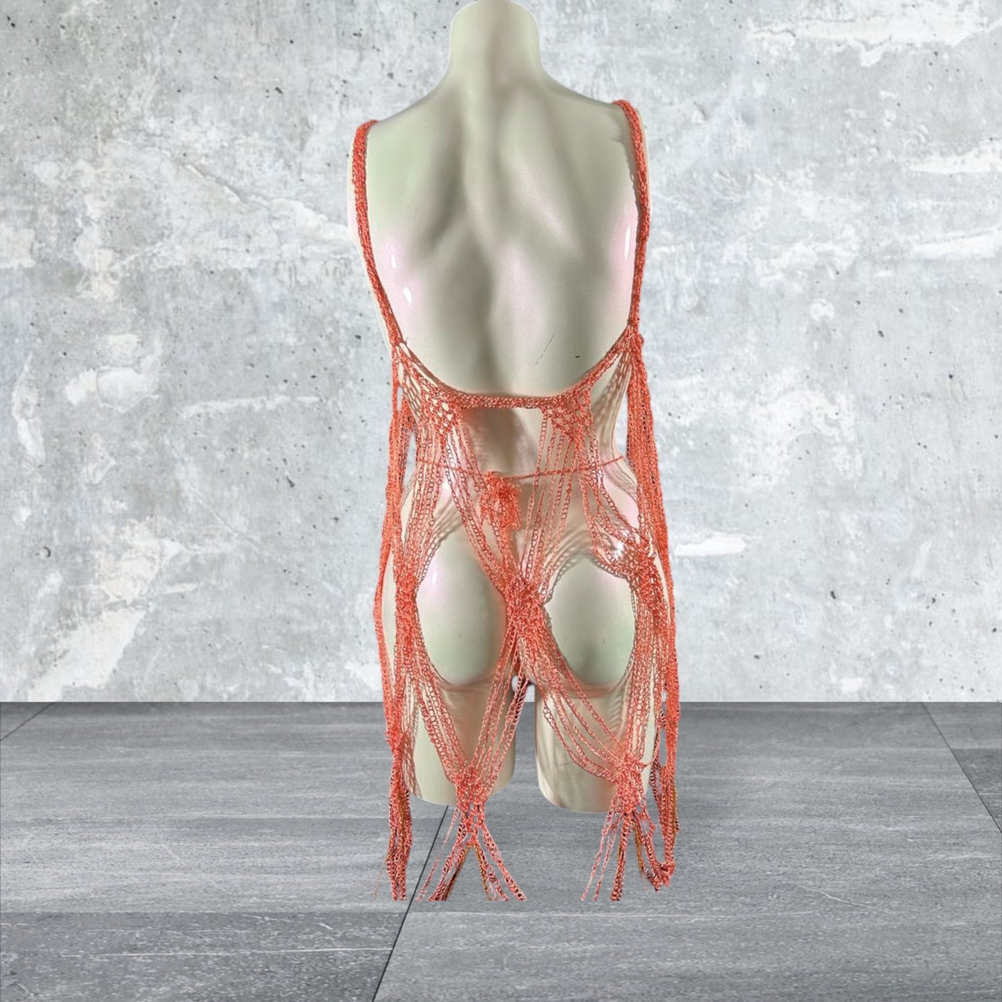 Nuisette tricoter a la main orange