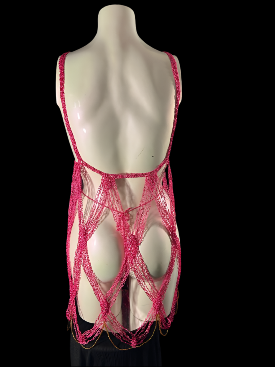 Nuisette tricoter a la main rose pop