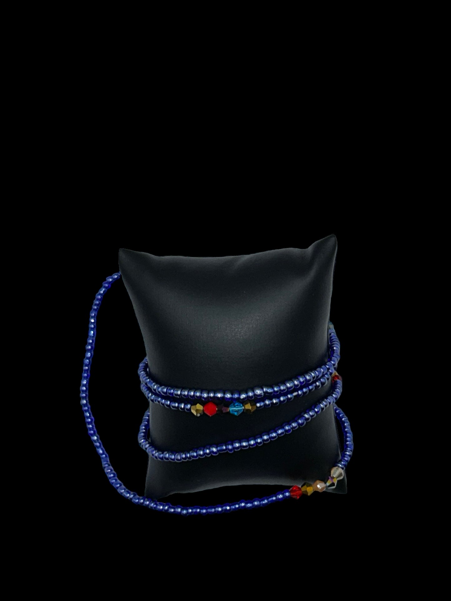 Baya fin bleue foncé en perles