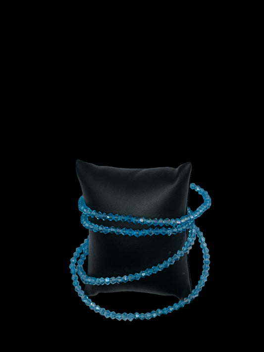 Baya diamants bleu en perles Cristal